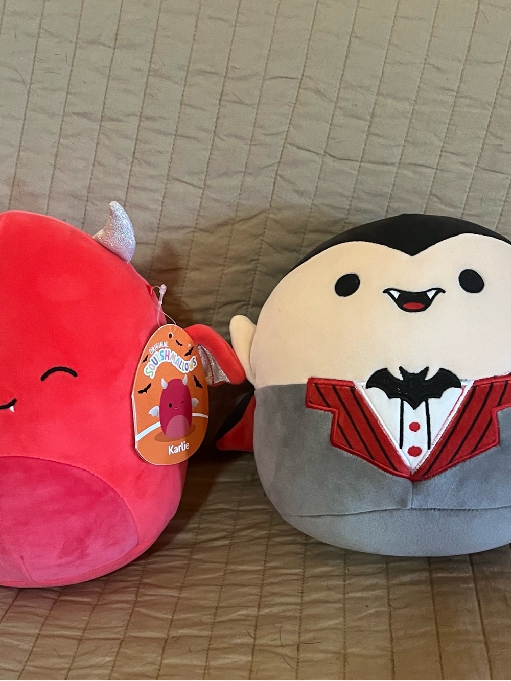 Squishmallows Red Devil Karlie and Gray Vampire Vlad Plush Duo